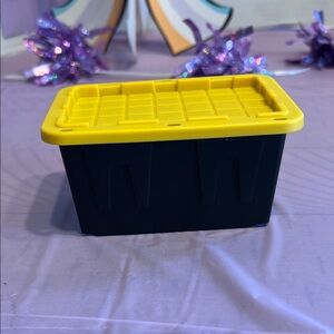 Mini Yellow and Black Storage Bin